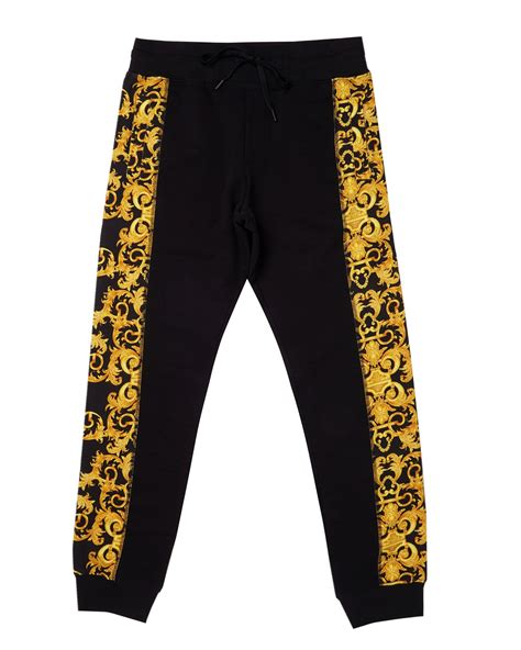 versace black jogger suit|versace joggers for men.